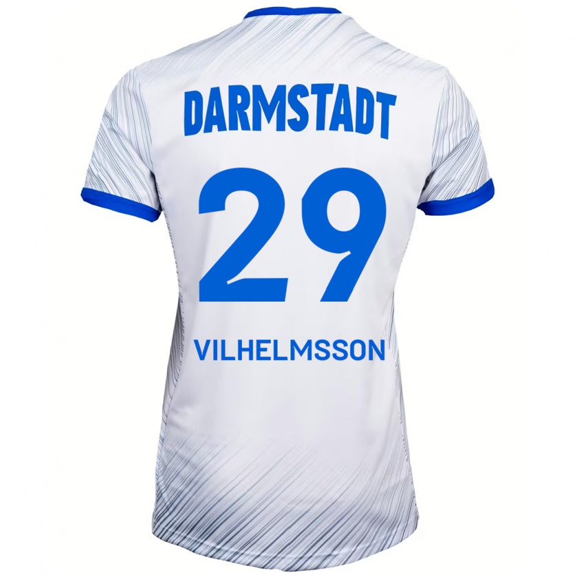 Kandiny Damen Oscar Vilhelmsson #29 Weiß Blau Auswärtstrikot Trikot 2024/25 T-Shirt