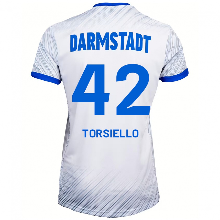 Kandiny Damen Fabio Torsiello #42 Weiß Blau Auswärtstrikot Trikot 2024/25 T-Shirt