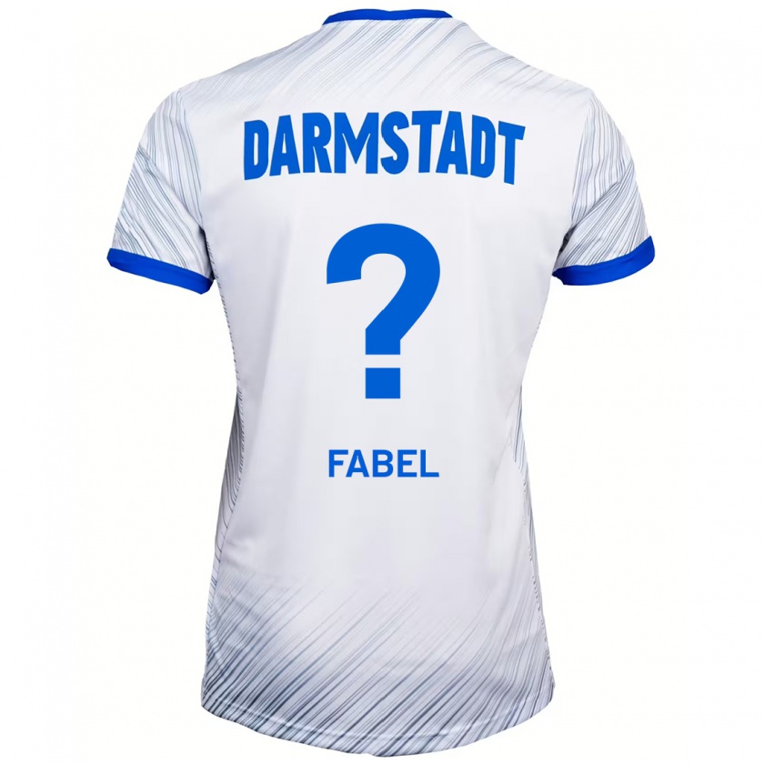 Kandiny Damen Lukas Fabel #0 Weiß Blau Auswärtstrikot Trikot 2024/25 T-Shirt