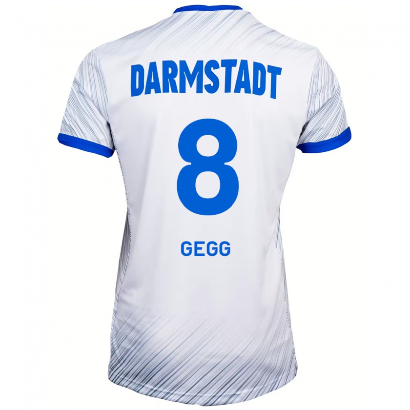 Kandiny Damen Samir Gegg #8 Weiß Blau Auswärtstrikot Trikot 2024/25 T-Shirt