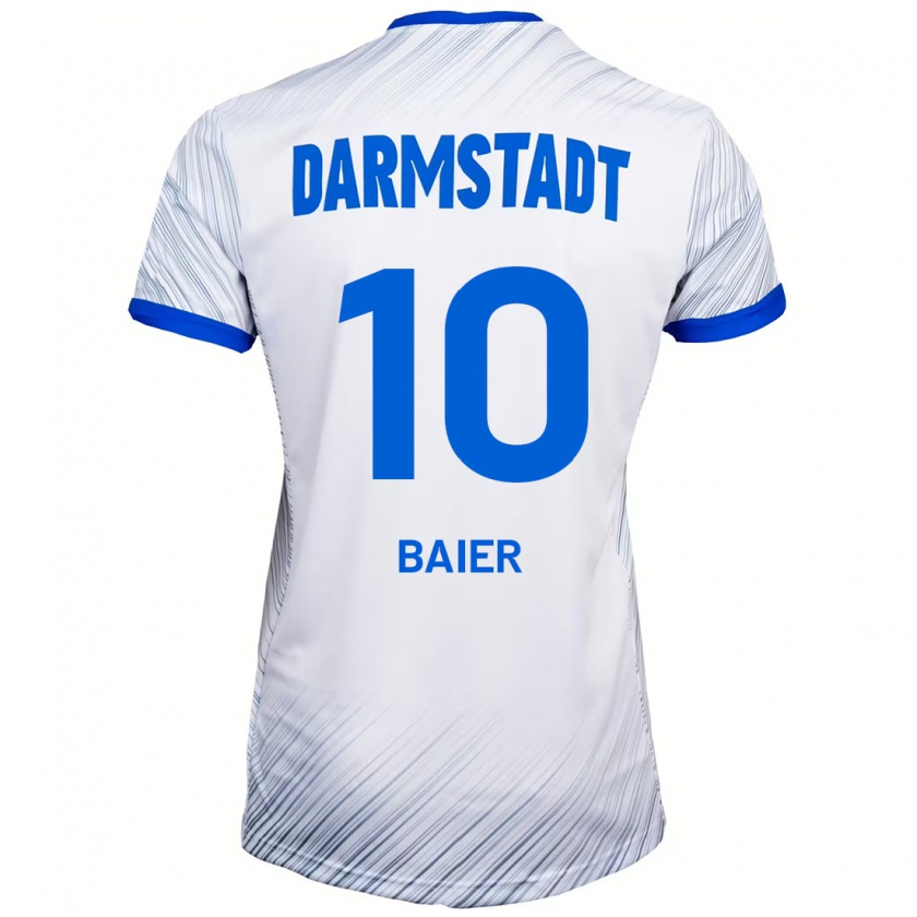 Kandiny Damen Nico Baier #10 Weiß Blau Auswärtstrikot Trikot 2024/25 T-Shirt