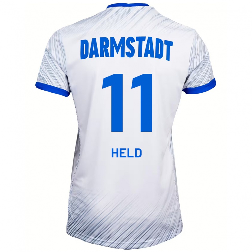 Kandiny Damen Henry Held #11 Weiß Blau Auswärtstrikot Trikot 2024/25 T-Shirt