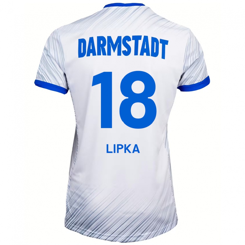 Kandiny Damen David Lipka #18 Weiß Blau Auswärtstrikot Trikot 2024/25 T-Shirt