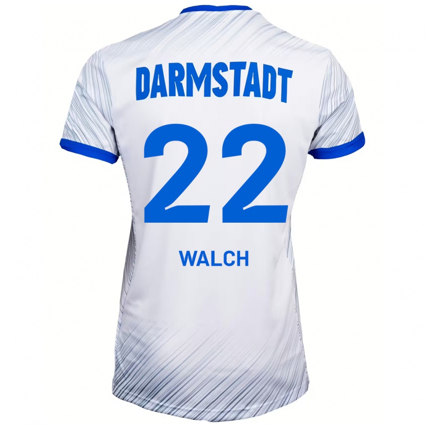 Kandiny Damen Leon Walch #22 Weiß Blau Auswärtstrikot Trikot 2024/25 T-Shirt