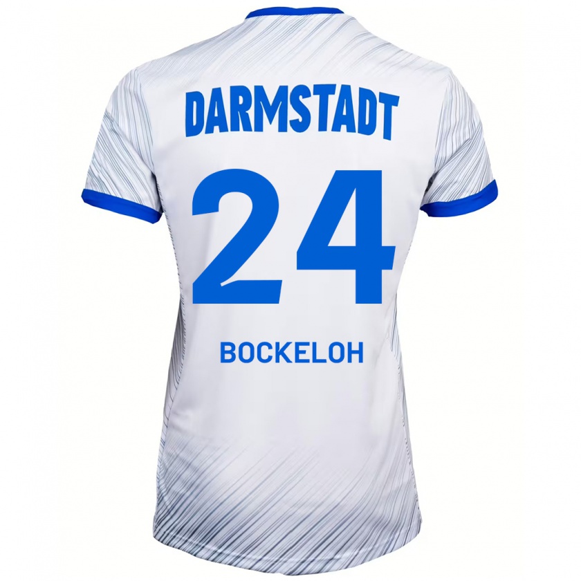 Kandiny Damen Leonhard Bockeloh #24 Weiß Blau Auswärtstrikot Trikot 2024/25 T-Shirt