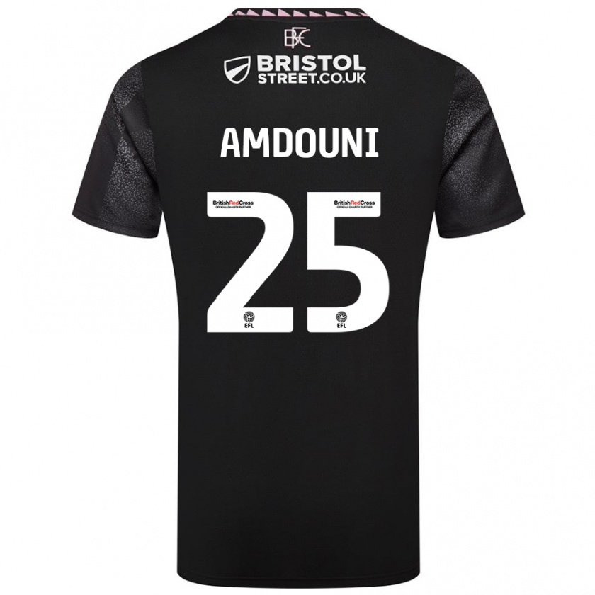 Kandiny Damen Zeki Amdouni #25 Schwarz Auswärtstrikot Trikot 2024/25 T-Shirt