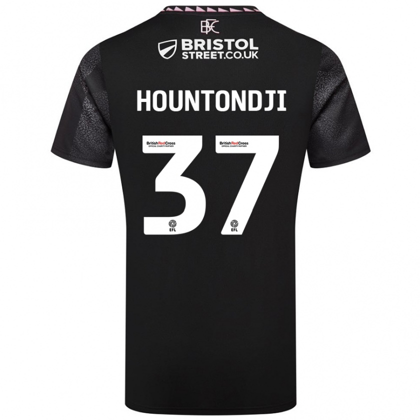 Kandiny Damen Andreas Hountondji #37 Schwarz Auswärtstrikot Trikot 2024/25 T-Shirt