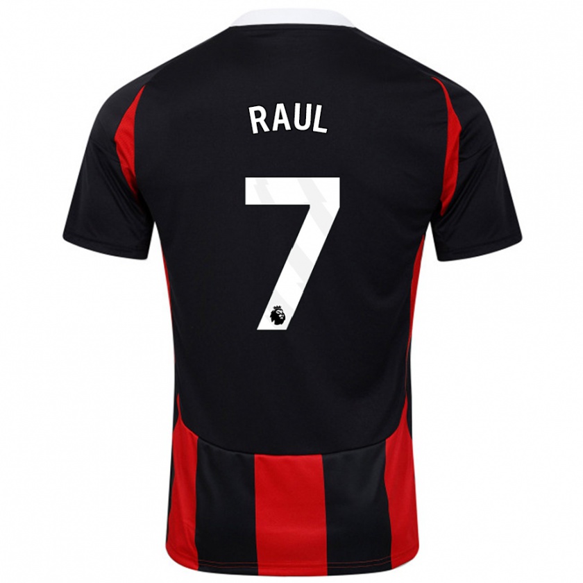 Kandiny Damen Raúl Jiménez #7 Schwarz Rot Auswärtstrikot Trikot 2024/25 T-Shirt