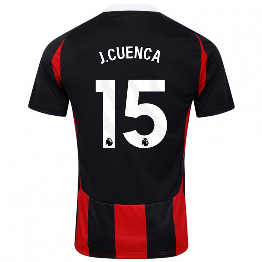 Kandiny Damen Jorge Cuenca #15 Schwarz Rot Auswärtstrikot Trikot 2024/25 T-Shirt