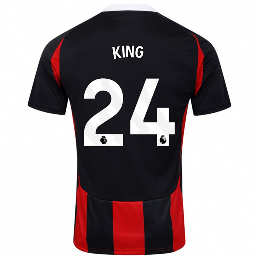 Kandiny Damen Joshua King #24 Schwarz Rot Auswärtstrikot Trikot 2024/25 T-Shirt