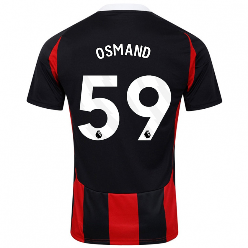 Kandiny Damen Callum Osmand #59 Schwarz Rot Auswärtstrikot Trikot 2024/25 T-Shirt