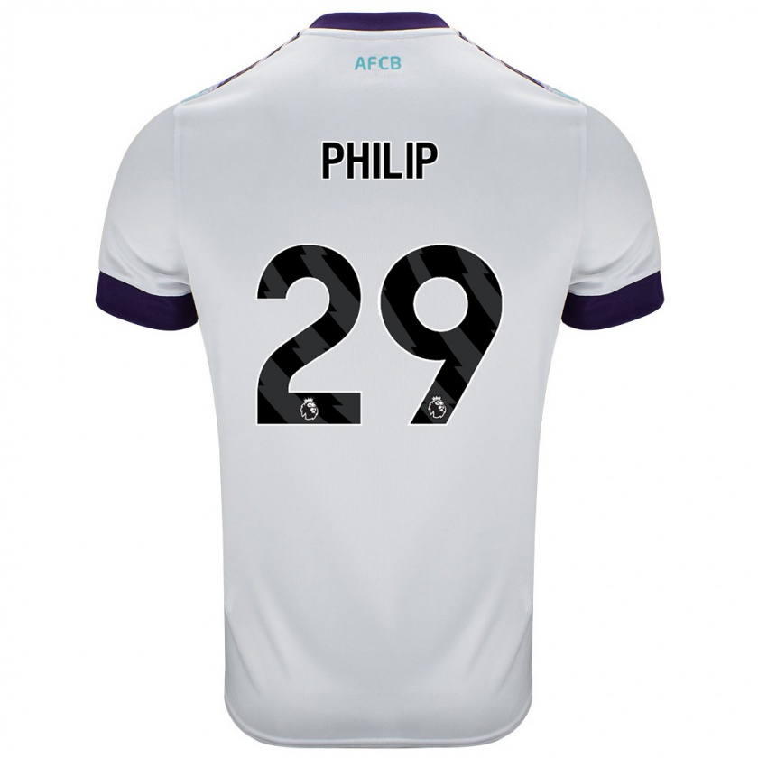 Kandiny Damen Philip Billing #29 Weiß Grün Lila Auswärtstrikot Trikot 2024/25 T-Shirt