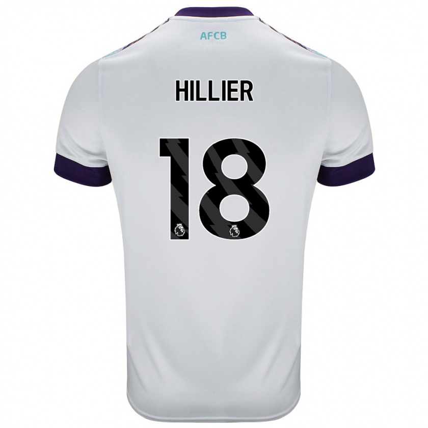 Kandiny Damen Gemma Hillier #18 Weiß Grün Lila Auswärtstrikot Trikot 2024/25 T-Shirt