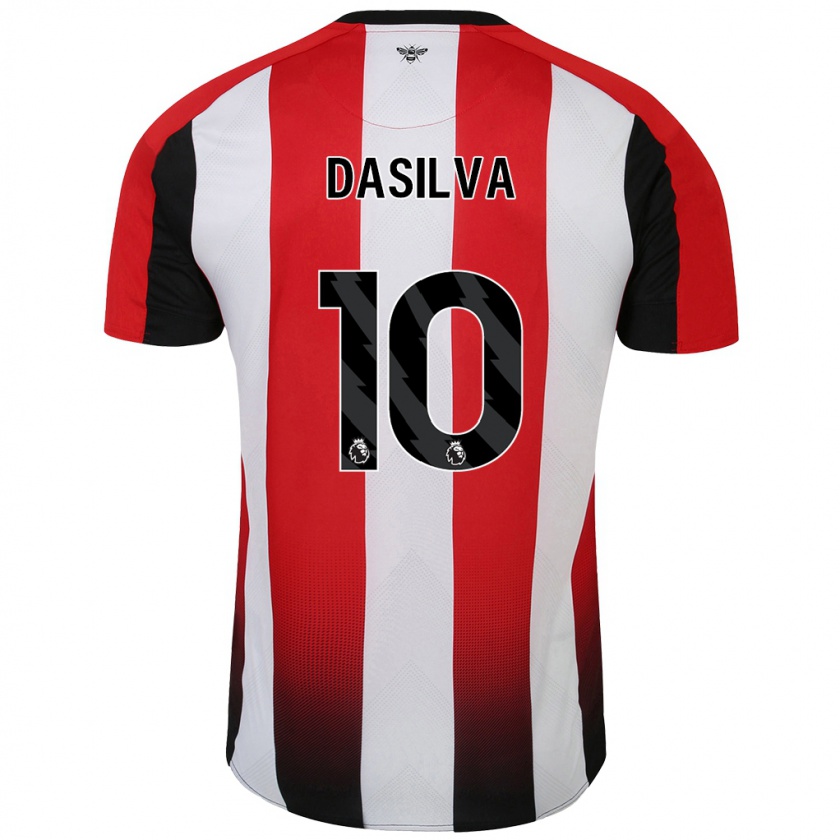 Kandiny Kinder Josh Dasilva #10 Rot Weiß Heimtrikot Trikot 2024/25 T-Shirt