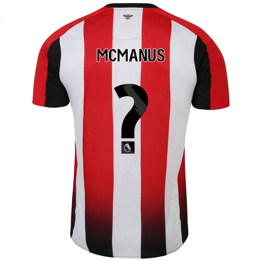 Kandiny Kinder Conor Mcmanus #0 Rot Weiß Heimtrikot Trikot 2024/25 T-Shirt