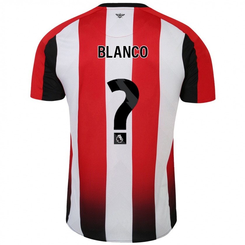 Kandiny Kinder John Blanco #0 Rot Weiß Heimtrikot Trikot 2024/25 T-Shirt