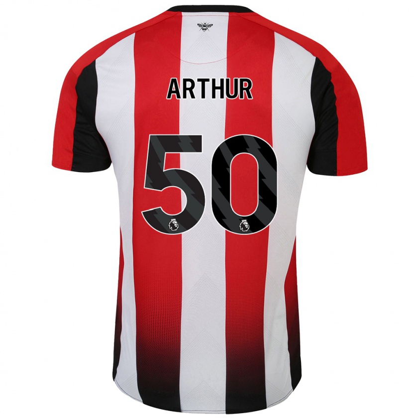 Kandiny Kinder Benjamin Arthur #50 Rot Weiß Heimtrikot Trikot 2024/25 T-Shirt