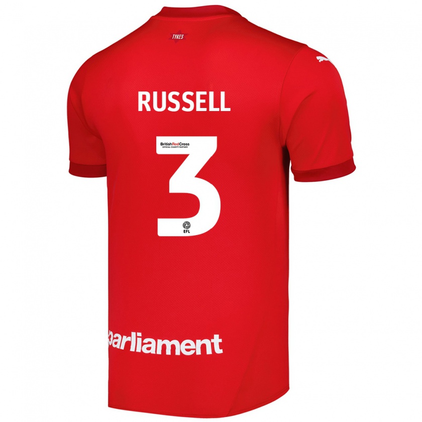 Kandiny Kinder Jon Russell #3 Rot Heimtrikot Trikot 2024/25 T-Shirt