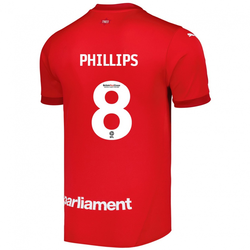 Kandiny Kinder Adam Phillips #8 Rot Heimtrikot Trikot 2024/25 T-Shirt