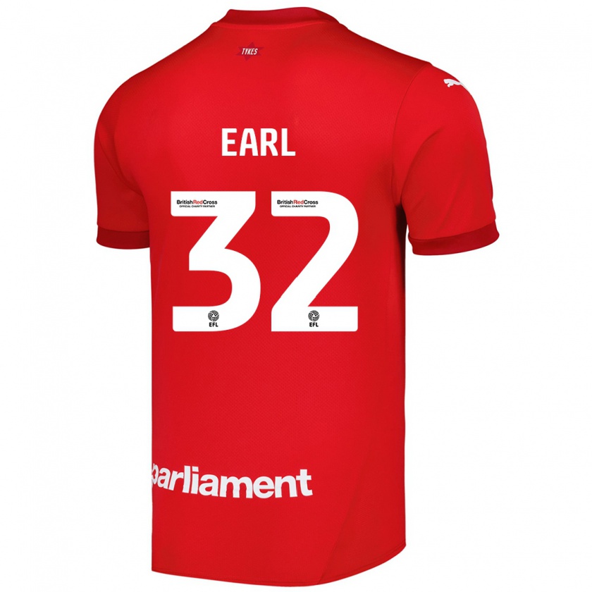 Kandiny Kinder Josh Earl #32 Rot Heimtrikot Trikot 2024/25 T-Shirt