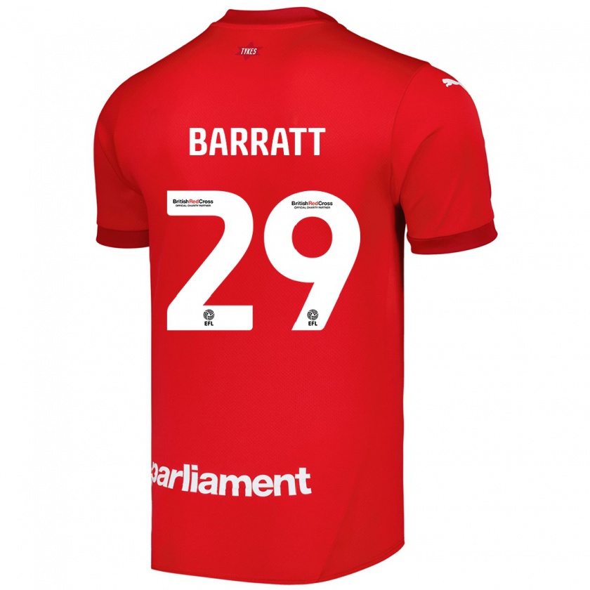 Kandiny Kinder Connor Barratt #29 Rot Heimtrikot Trikot 2024/25 T-Shirt