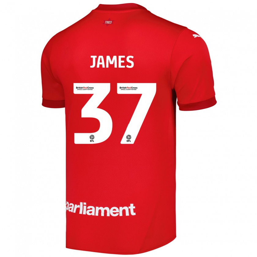 Kandiny Kinder Nathan James #37 Rot Heimtrikot Trikot 2024/25 T-Shirt