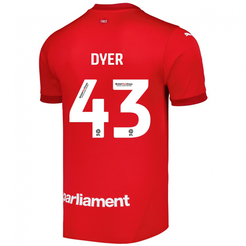 Kandiny Kinder Josiah Dyer #43 Rot Heimtrikot Trikot 2024/25 T-Shirt