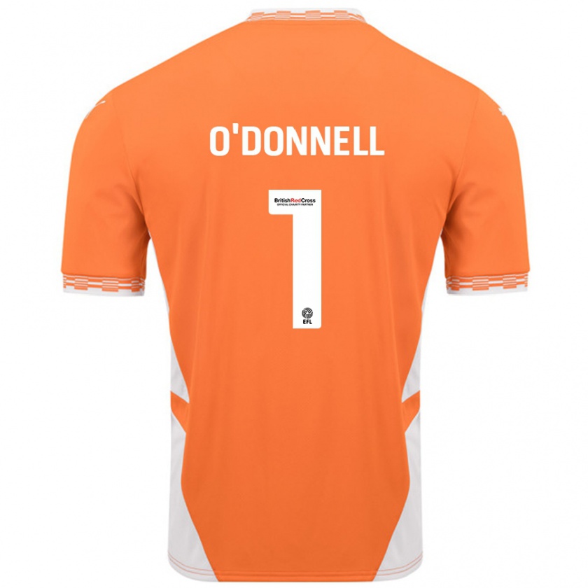 Kandiny Kinder Richard O'donnell #1 Orange Weiß Heimtrikot Trikot 2024/25 T-Shirt