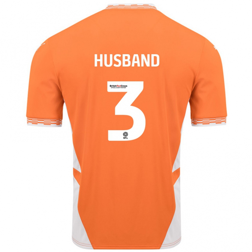 Kandiny Kinder James Husband #3 Orange Weiß Heimtrikot Trikot 2024/25 T-Shirt