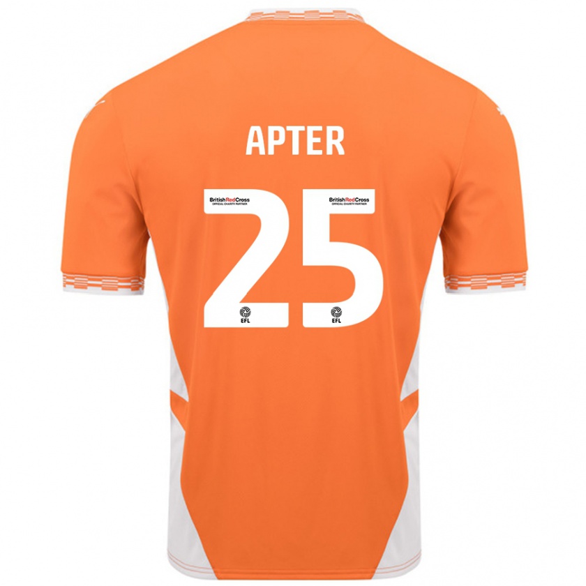 Kandiny Kinder Rob Apter #25 Orange Weiß Heimtrikot Trikot 2024/25 T-Shirt