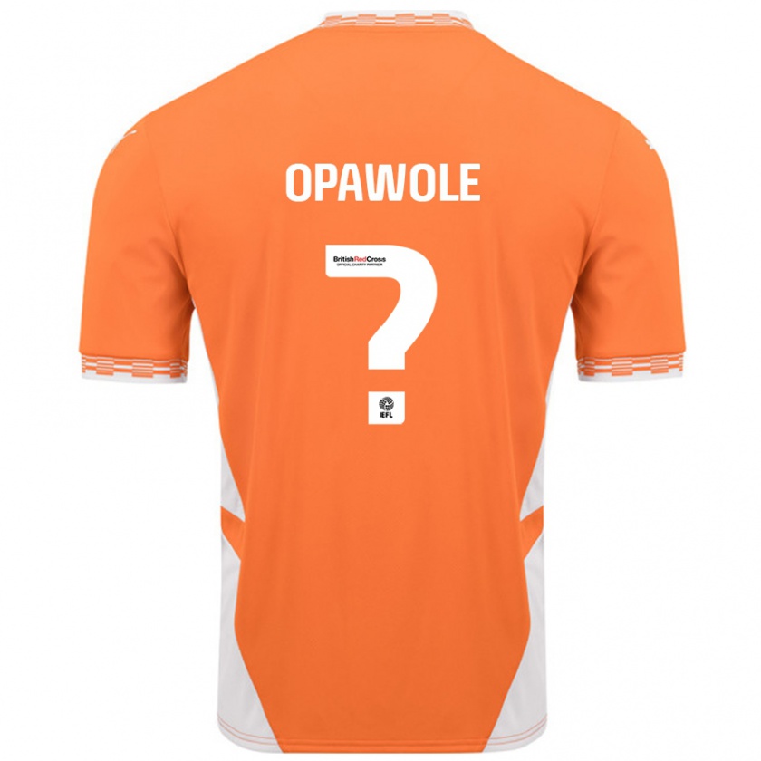 Kandiny Kinder Johnson Opawole #0 Orange Weiß Heimtrikot Trikot 2024/25 T-Shirt