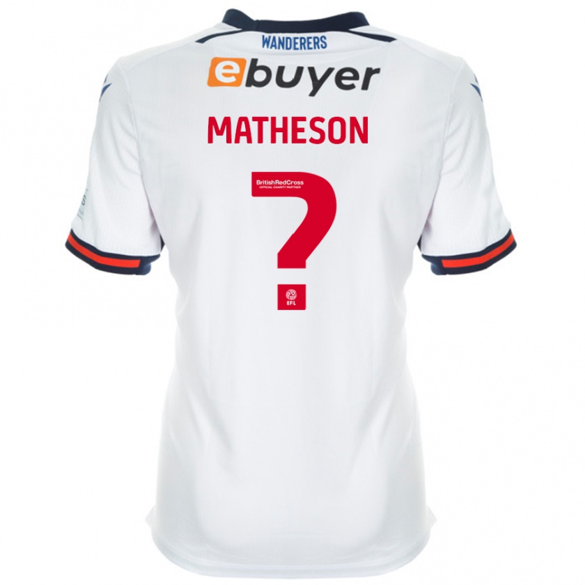 Kandiny Kinder Luke Matheson #0 Weiß Heimtrikot Trikot 2024/25 T-Shirt