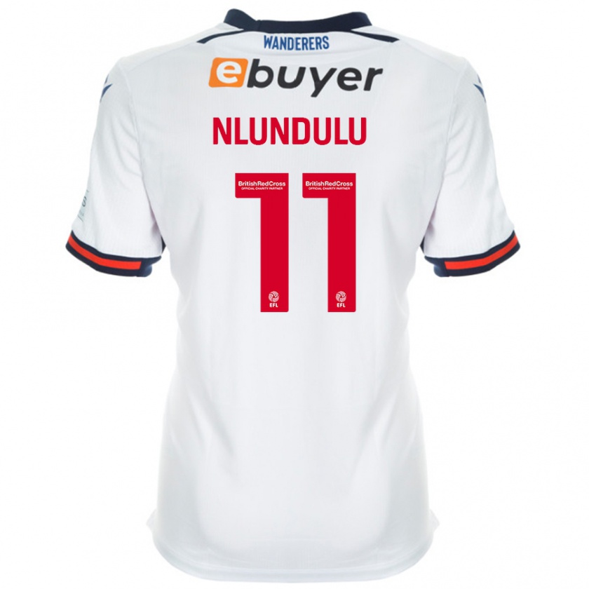 Kandiny Kinder Dan Nlundulu #11 Weiß Heimtrikot Trikot 2024/25 T-Shirt