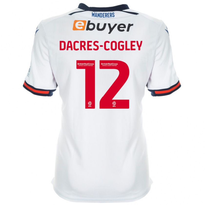 Kandiny Kinder Josh Dacres-Cogley #12 Weiß Heimtrikot Trikot 2024/25 T-Shirt