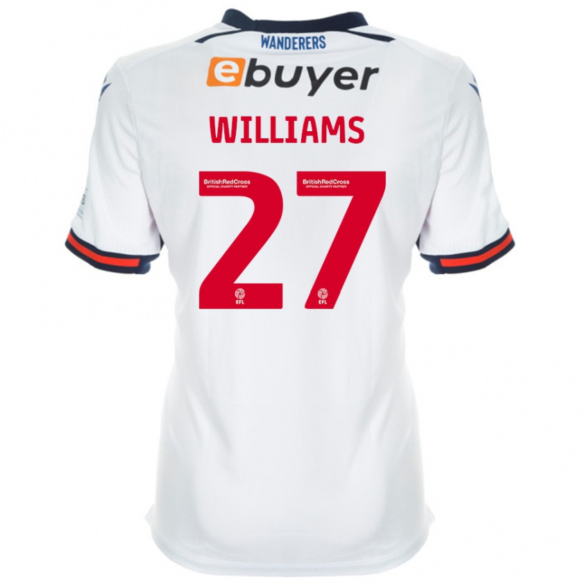 Kandiny Kinder Randell Williams #27 Weiß Heimtrikot Trikot 2024/25 T-Shirt