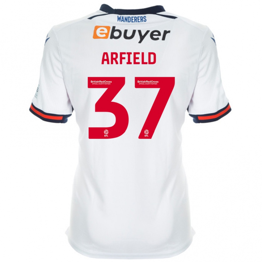 Kandiny Kinder Scott Arfield #37 Weiß Heimtrikot Trikot 2024/25 T-Shirt