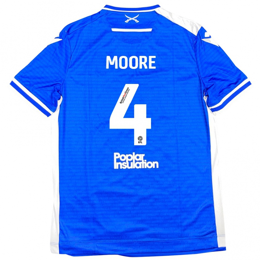 Kandiny Kinder Taylor Moore #4 Blau Weiß Heimtrikot Trikot 2024/25 T-Shirt