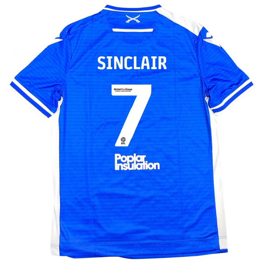 Kandiny Kinder Scott Sinclair #7 Blau Weiß Heimtrikot Trikot 2024/25 T-Shirt