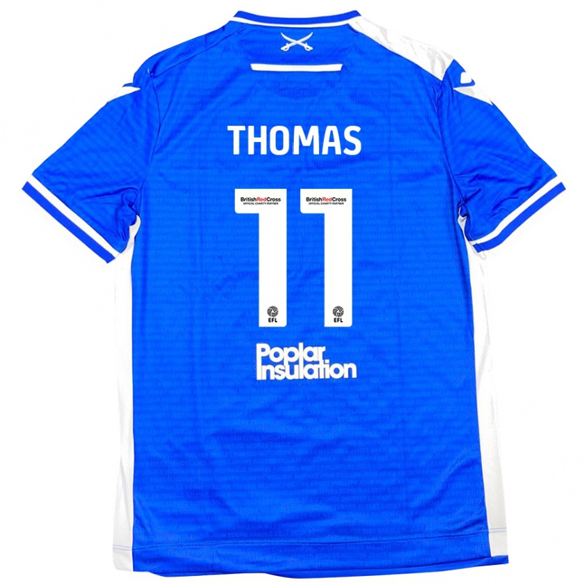 Kandiny Kinder Luke Thomas #11 Blau Weiß Heimtrikot Trikot 2024/25 T-Shirt