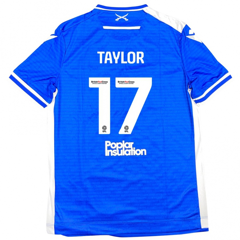 Kandiny Kinder Connor Taylor #17 Blau Weiß Heimtrikot Trikot 2024/25 T-Shirt