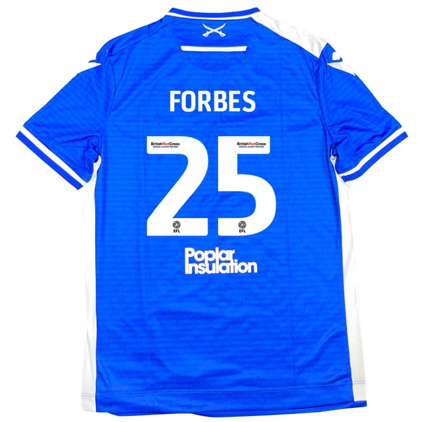 Kandiny Kinder Michael Forbes #25 Blau Weiß Heimtrikot Trikot 2024/25 T-Shirt