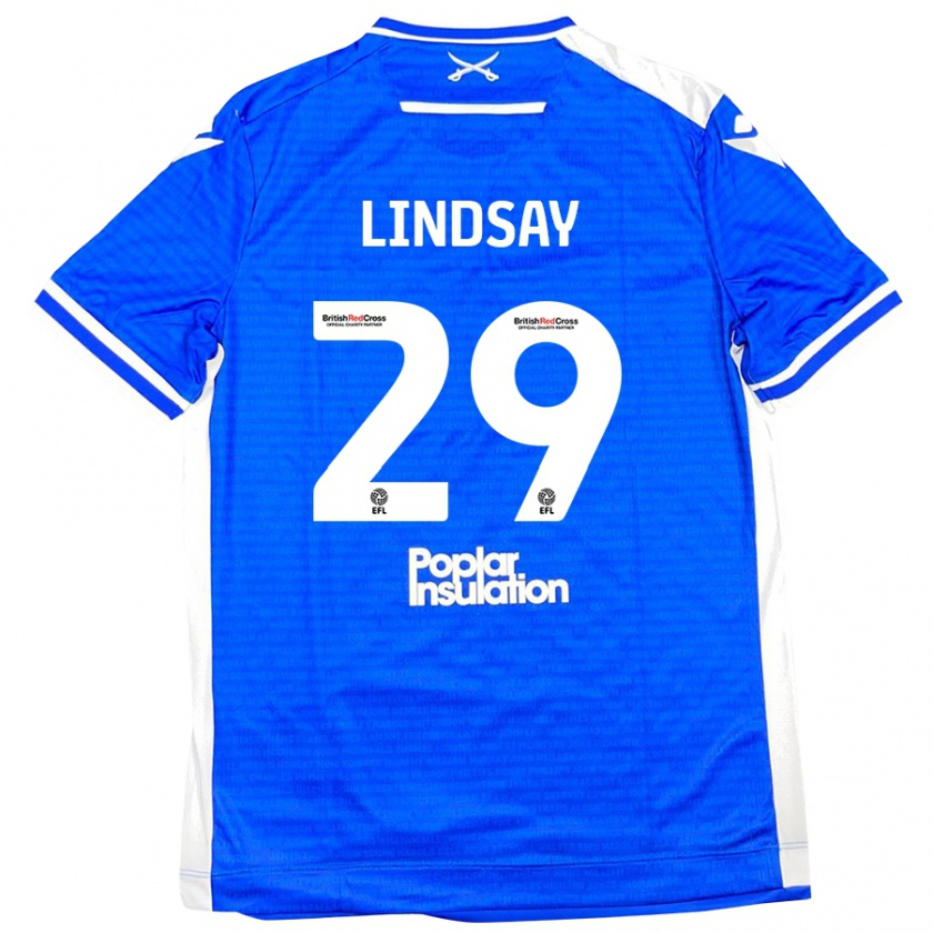 Kandiny Kinder Jamie Lindsay #29 Blau Weiß Heimtrikot Trikot 2024/25 T-Shirt