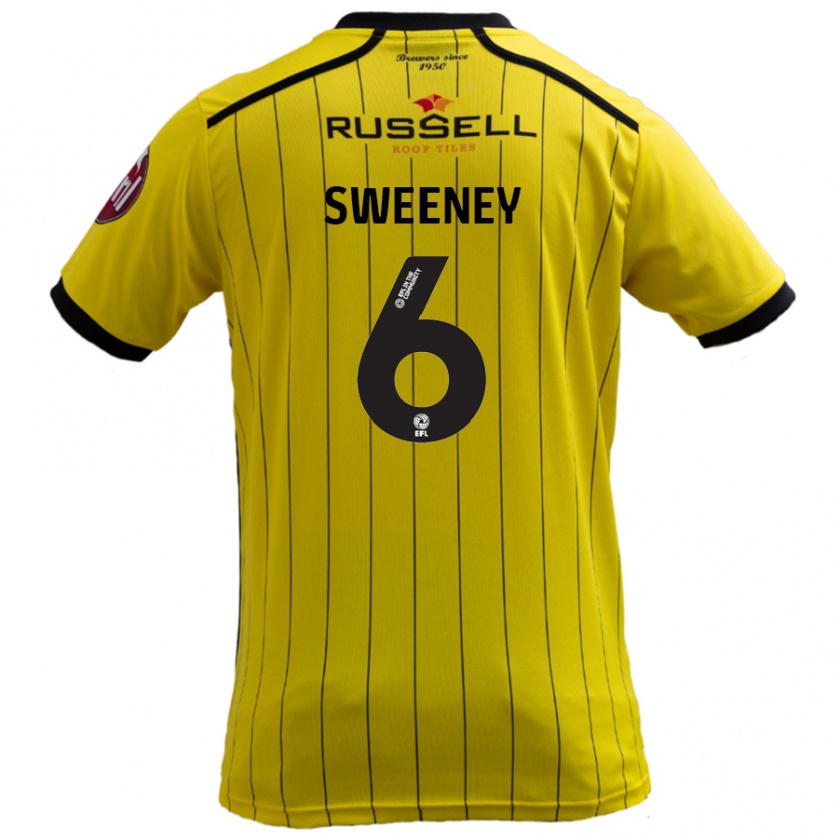 Kandiny Kinder Ryan Sweeney #6 Gelb Heimtrikot Trikot 2024/25 T-Shirt