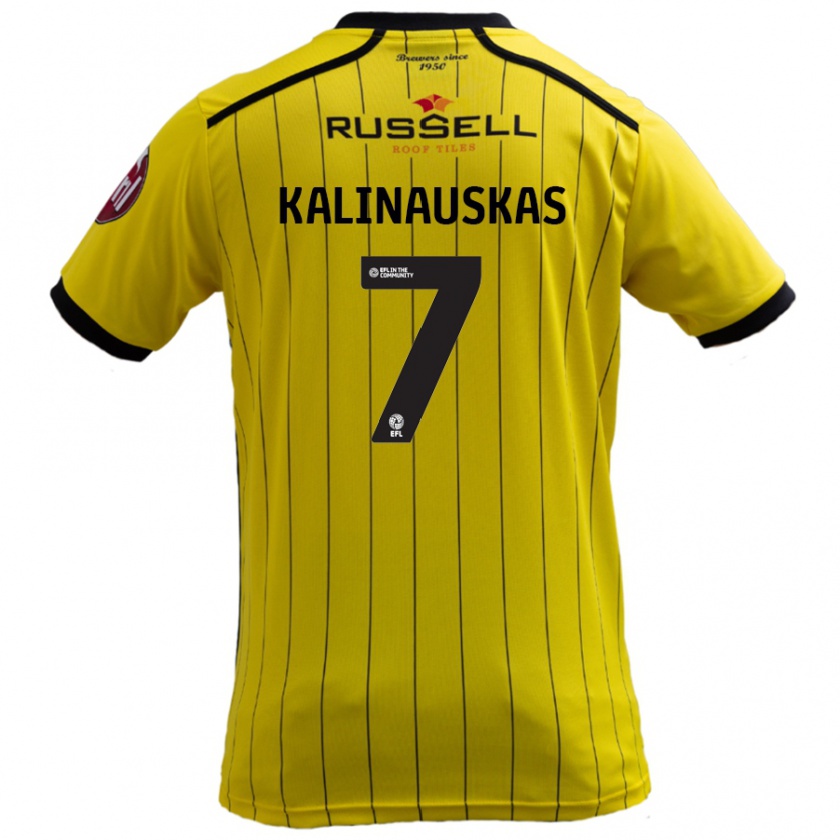 Kandiny Kinder Tomas Kalinauskas #7 Gelb Heimtrikot Trikot 2024/25 T-Shirt