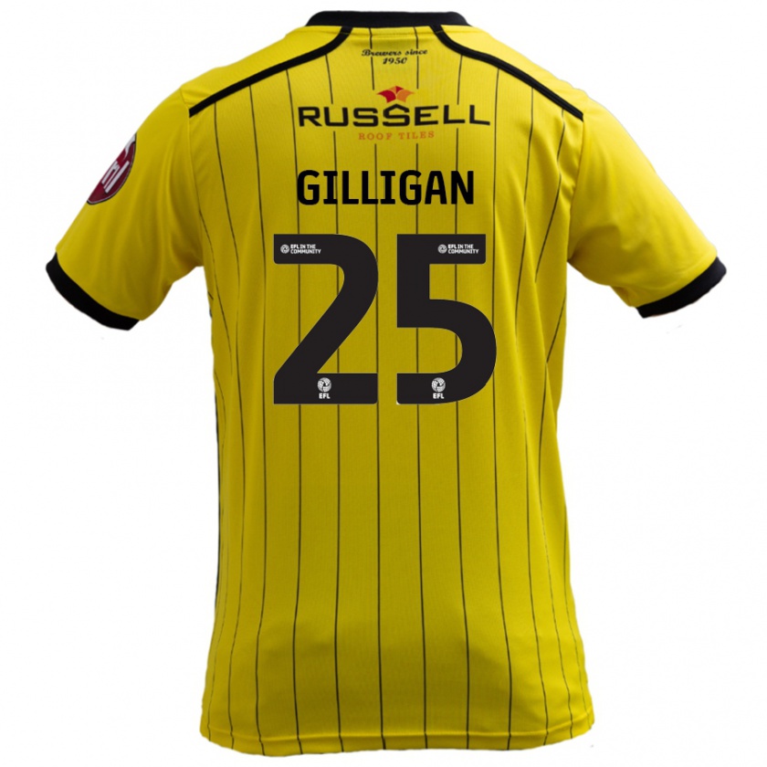 Kandiny Kinder Ciaran Gilligan #25 Gelb Heimtrikot Trikot 2024/25 T-Shirt