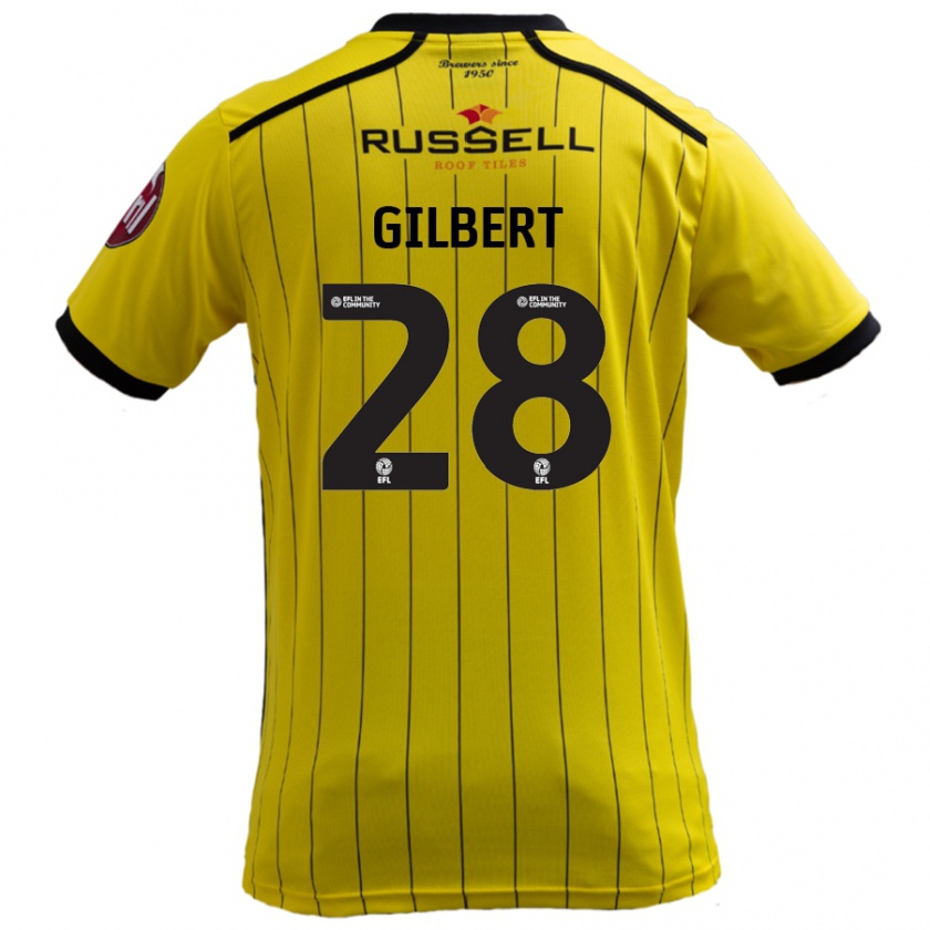 Kandiny Kinder Cameron Gilbert #28 Gelb Heimtrikot Trikot 2024/25 T-Shirt