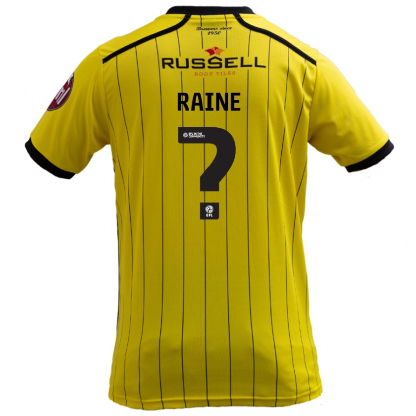 Kandiny Kinder Max Raine #0 Gelb Heimtrikot Trikot 2024/25 T-Shirt