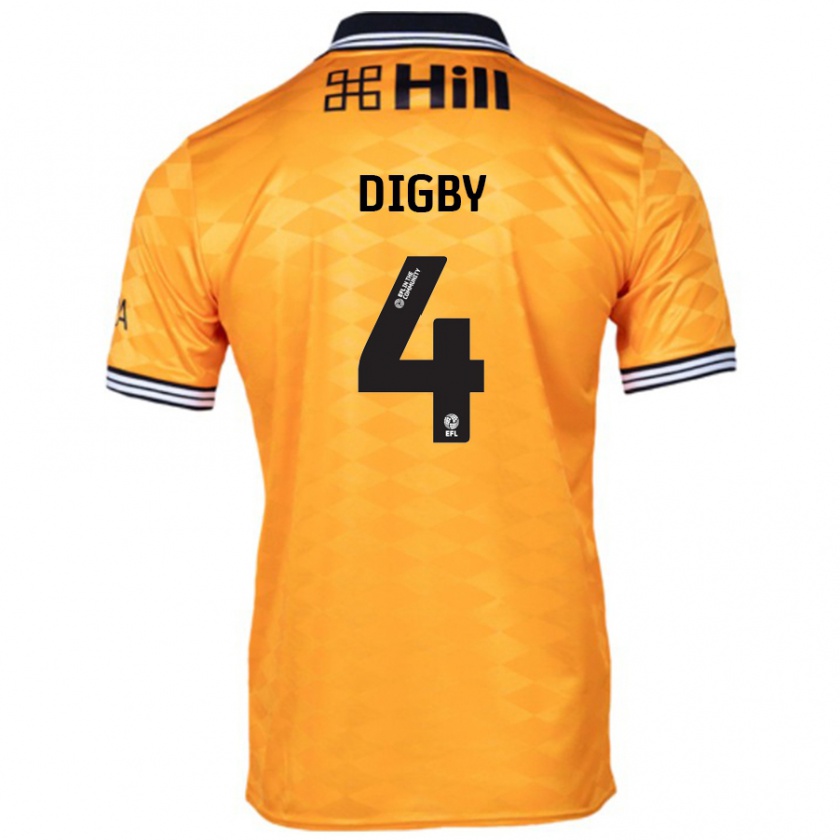 Kandiny Kinder Paul Digby #4 Orange Heimtrikot Trikot 2024/25 T-Shirt