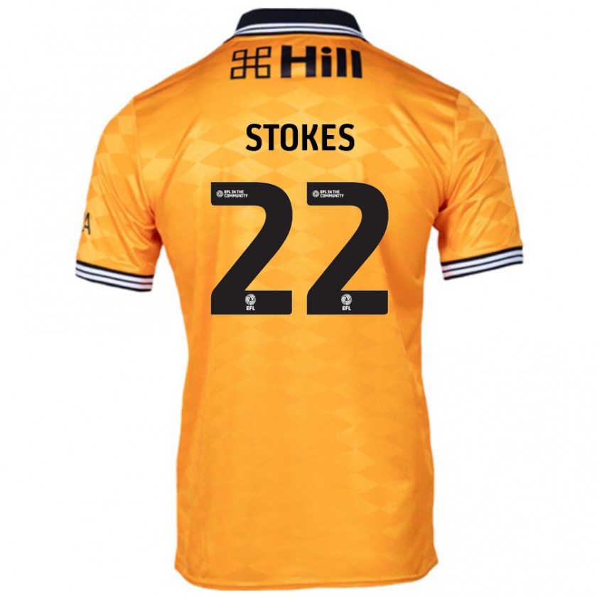 Kandiny Kinder Josh Stokes #22 Orange Heimtrikot Trikot 2024/25 T-Shirt