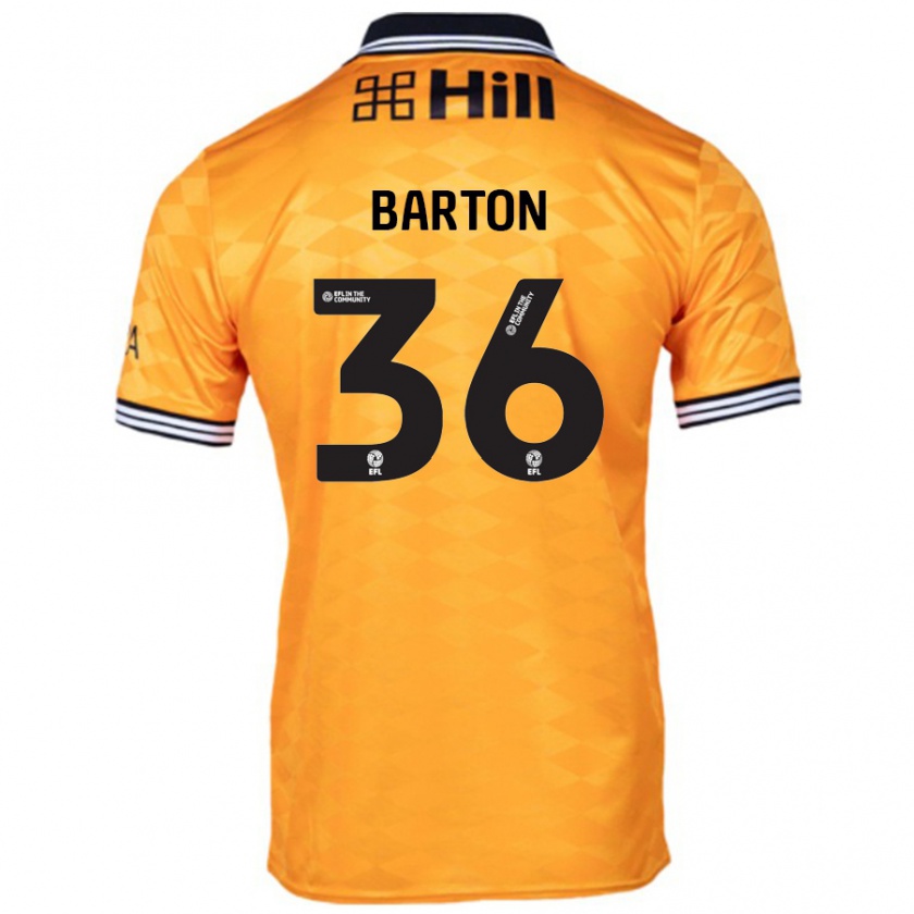 Kandiny Kinder Dan Barton #36 Orange Heimtrikot Trikot 2024/25 T-Shirt